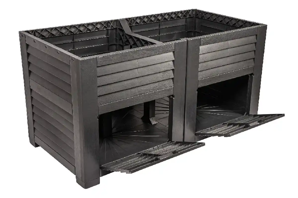 Bild 4 von Hochbeet mit 2 Staufächern, ca. 150 x 76 x 78 cm - Anthrazit