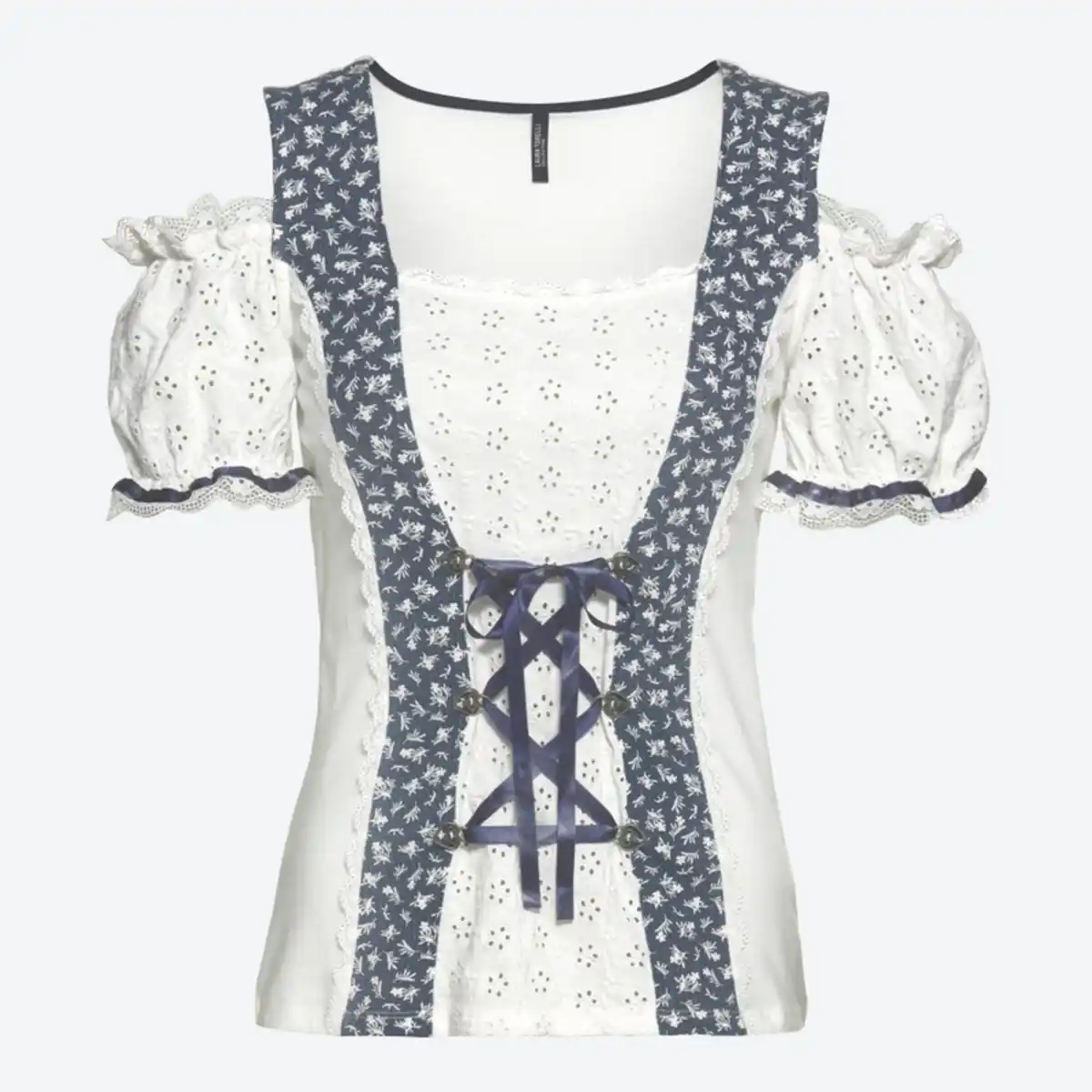 Bild 2 von Damen-Trachten-Blusenshirt mit Herz-Knöpfen