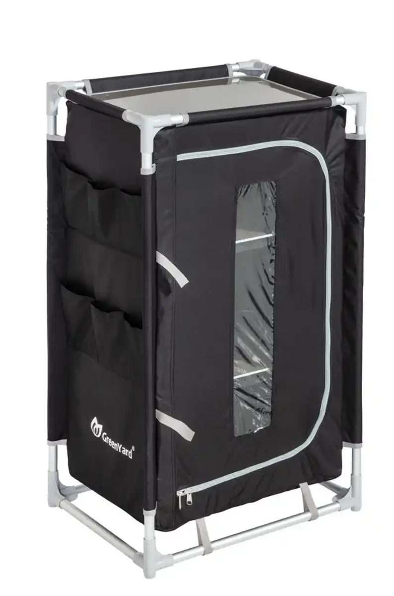 Bild 1 von Campingküche mit 3-stufigem Stoffschrank, ca. 57x47x98 cm – schwarz/grau