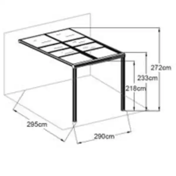 Bild 3 von Terrassenüberdachung Veranda Slide-roof aus Aluminium, ca.3 x 3 m - Anthrazit