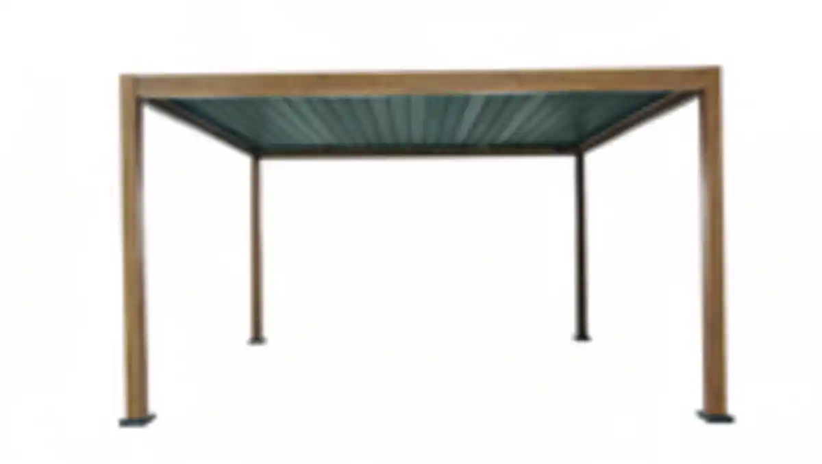 Bild 4 von Aluminium-Pergola mit beweglicher Flügeltür, ca. 3 x 4 m - Dunkelbraun