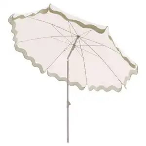 BELAVI Sonnenschirm, Weiß, Volants