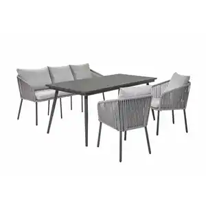 Loungemöbelset 'Isabella' für 5 Personen Stahl/Aluminium