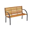 Bild 1 von Garden Pleasure Gartenbank 'Agnes' 2-Sitzer Stahl braun 122 x 80 x 60 cm