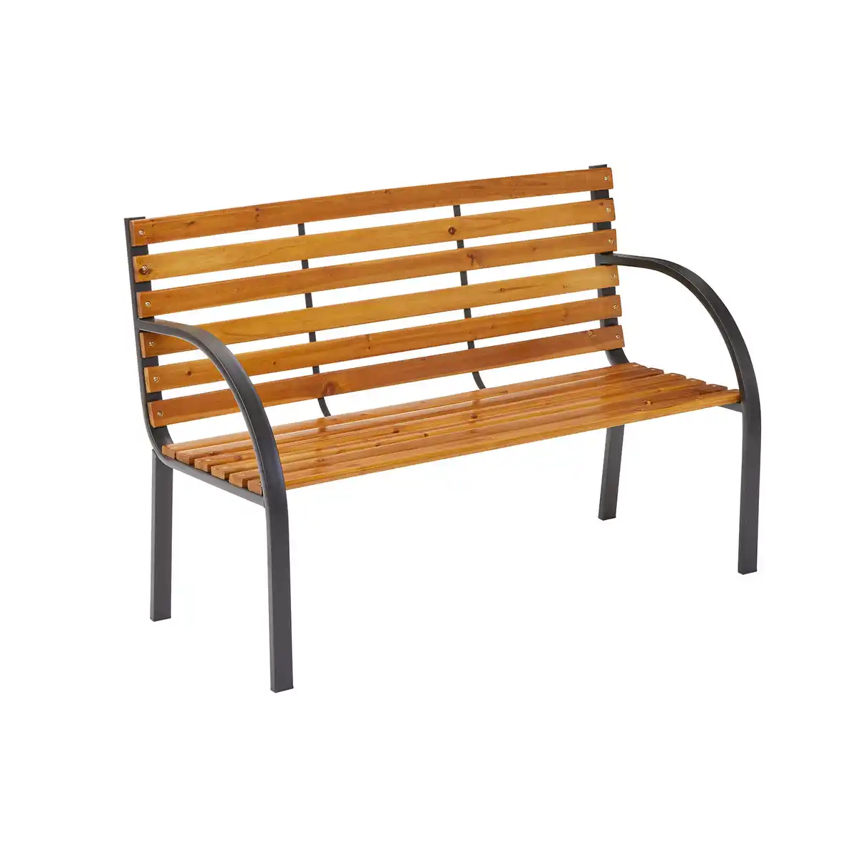 Bild 1 von Garden Pleasure Gartenbank 'Agnes' 2-Sitzer Stahl braun 122 x 80 x 60 cm