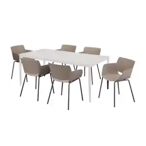 toom Gartenstuhlset 'Silvie' Stahl braun 6 Stück