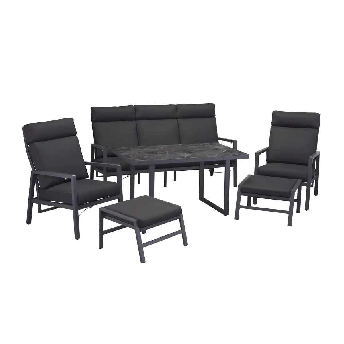 Bild 1 von Gartenmöbelset 'Yara' für 5 Personen Aluminium