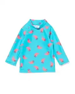 Baby-Badeshirt mit LSF 40+, Garnelen knallblau