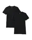 Bild 3 von Herren-T-Shirts, Slim Fit, V-Ausschnitt, extra lang – 2 Stück schwarz