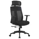 Bild 1 von Novel Drehstuhl, Schwarz, Kunststoff, Textil, Drehkreuz, 66x117-125x66 cm, Sitzfläche 360° drehbar, Arbeitszimmer, Bürostühle, Drehstühle