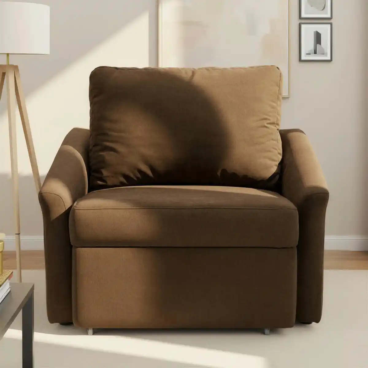 Bild 1 von Mid.you Schlafsessel Relax Box, Braun, Textil, Uni, 108x86x96 cm, FSC Mix, Liegefunktion, Wohnzimmer, Sessel, Schlafsessel
