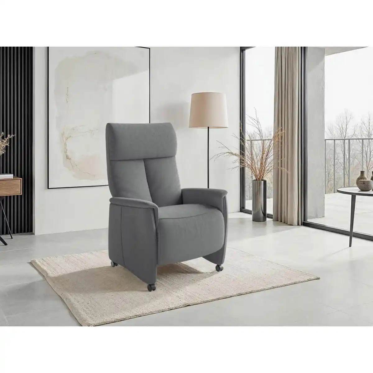 Bild 1 von Sit & More Relaxsessel TV Cremona Comfort E L3, Grau, Textil, 76x114x84 cm, Goldenes M, Oeko-Tex® Standard 100, Made in Europe, DGM-Klimapakt, Relaxfunktion, Liegefunktion, gepolsterte Armlehnen, Wo