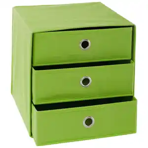 Carryhome Faltbox, Grün, Silber, Metall, Textil, Karton, 32x32x31.5 cm, faltbar, Ordnen & Aufbewahren, Aufbewahrungsboxen, Faltboxen