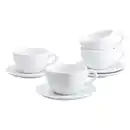 Bild 1 von Creatable Tassenset Bistrot Weiss, Weiß, Keramik, 8-teilig, 280 ml, Kaffee & Tee, Tassen, Kaffeetassen-Sets