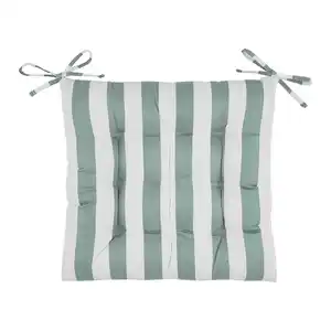 Sitzkissen Amore Streif Weiß/Mintgrün ca. 45x45cm, Weiß, Mintgrün