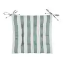 Bild 1 von Sitzkissen Amore Streif Weiß/Mintgrün ca. 45x45cm, Weiß, Mintgrün