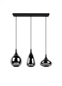 Hängeleuchte Lumina Schwarz/Chromfarben max.40Watt, Schwarz, Chromfarben
