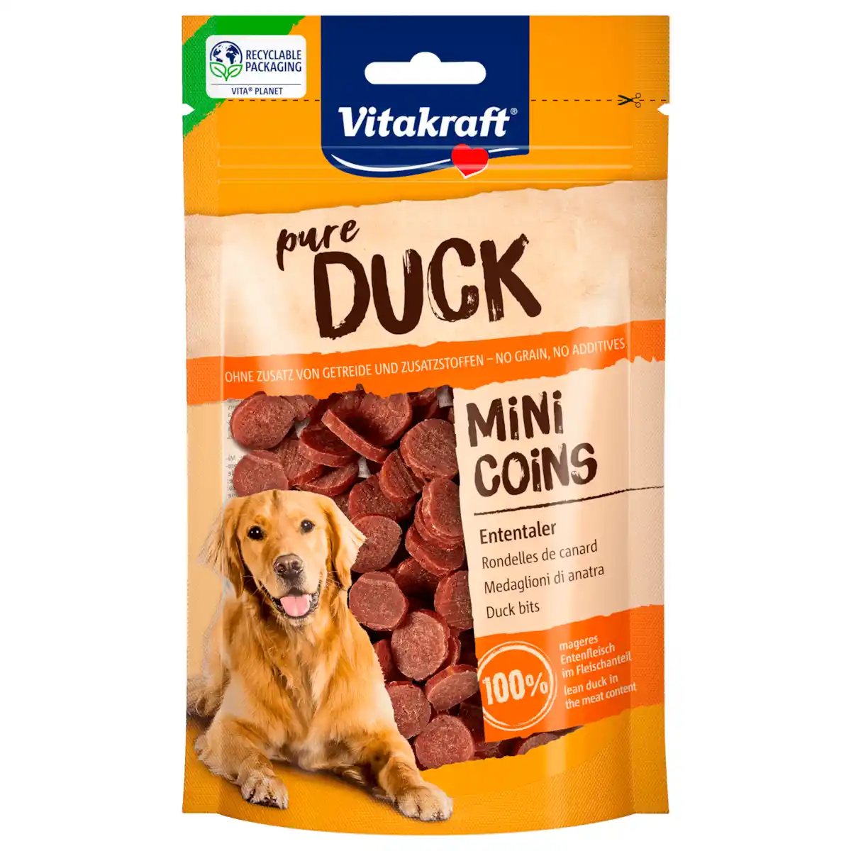 Bild 1 von Vitakraft Pure Duck Mini Coins Ententaler 80g