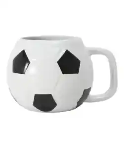Tasse Fußball, schwarz/weiß