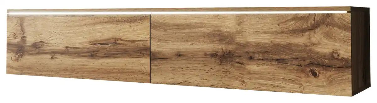 Bild 1 von TV-Lowboard mit LED ca. 140x30 cm Eiche Wotan, Eiche Wotan