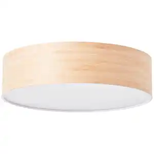 Deckenleuchte Romm in Bambusfarben max. 33 Watt Deckenlampe, Weiß, Hellbraun