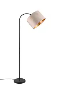 Stehleuchte Julieta Schwarz/Gold/Beige max. 60 W, Schwarz, Goldfarben, Beige