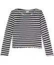 Bild 1 von Langarmshirt mit Wellenkanten, dunkelblau gestreift