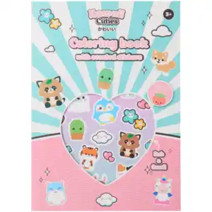 Kawaii Malbuch mit Stickern