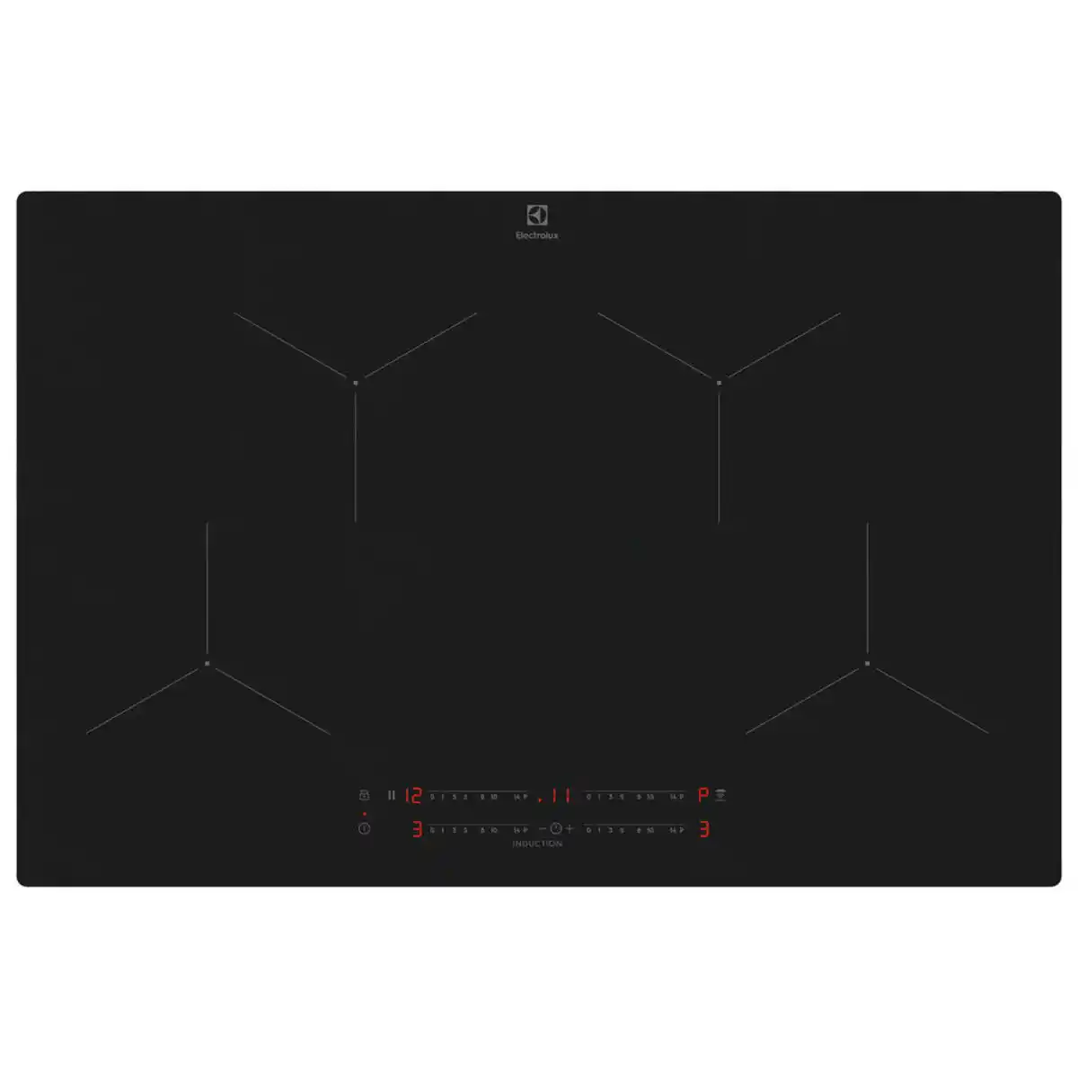 Bild 1 von Electrolux Induktionskochfeld, Schwarz, Glas, 78x4.4x52.0 cm, Made in Germany, Kindersicherung, Sicherheitsabschaltung, Hauptschalter, Topferkennung, Wischschutzfunktion, Küchen, Küchenelektrogerä