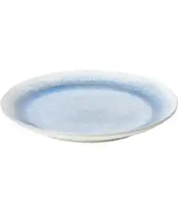 Dessertteller Batik-Optik, weiß/blau