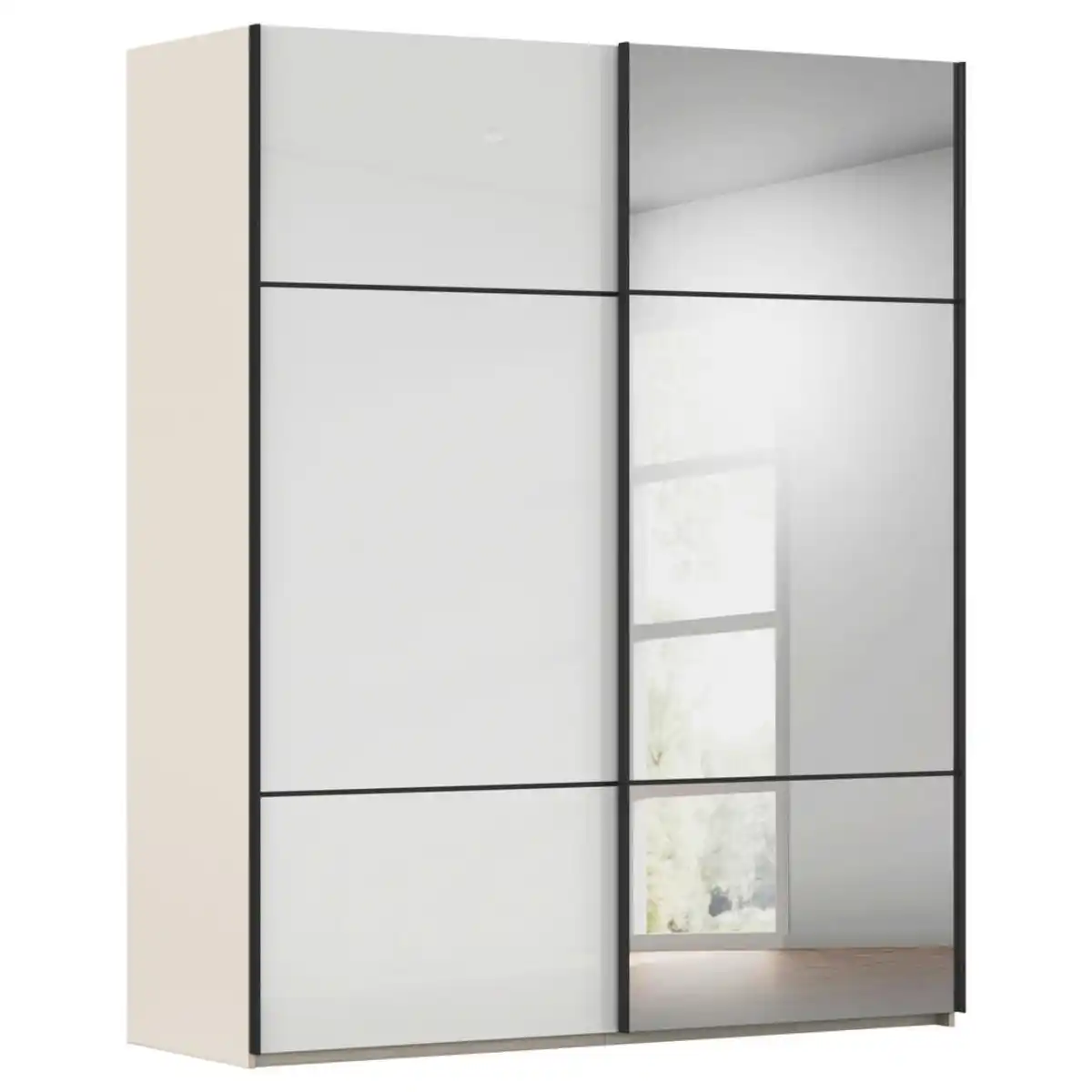 Bild 1 von Novel Schwebetürenschrank Covalo, Weiß, Champagner, Metall, 7 Fächer, 162x223x68 cm, Blauer Engel, Goldenes M, BQ - Bündnis für Qualität, Made in Germany, Typenauswahl, umfangreiches Zubehör e
