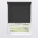 Bild 1 von Verdunkelungsrollo Bella, Schwarz, Textil, Uni, 115x190 cm, Länge universell einstellbar, gleichfarbige Rückseite, Alu-Unterleiste, Wohntextilien, Rollos & Jalousien, Rollos