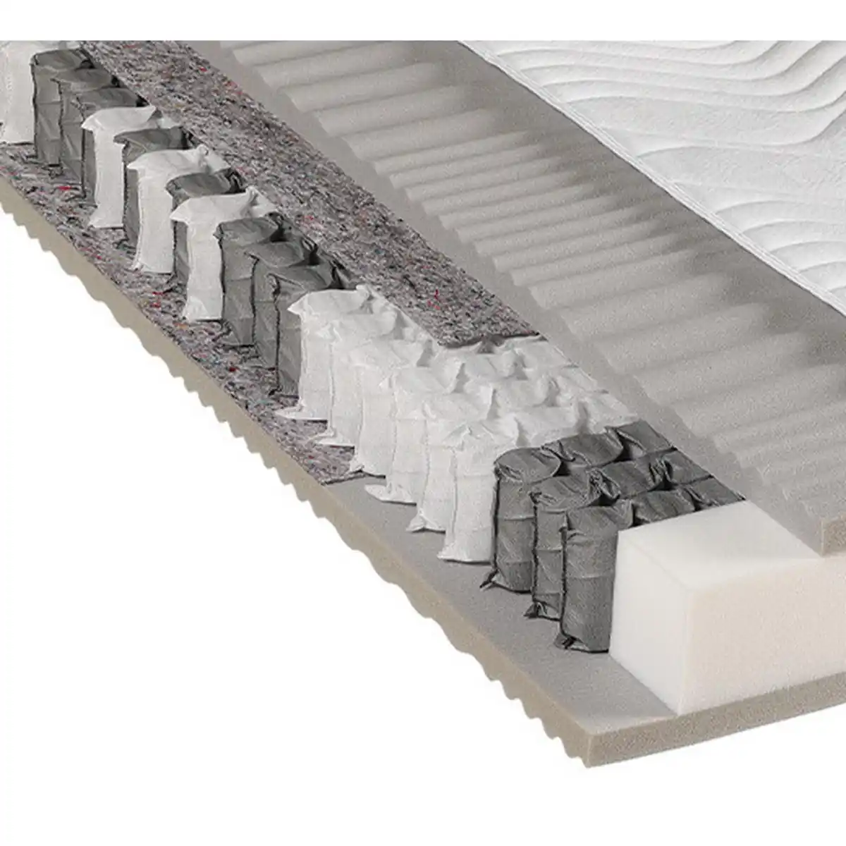 Bild 1 von Xora Taschenfederkernmatratze, Weiß, Textil, H3, Füllung: Polyester, 100x200 cm, Made in Germany, Oeko-Tex® Standard 100, Härtegradauswahl, Bezug abnehmbar/waschbar, Ober- und Unterseite verstepp