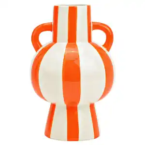 Vase, Orange, Keramik, 15x24x15 cm, Dekoration, Vasen, Keramikvasen