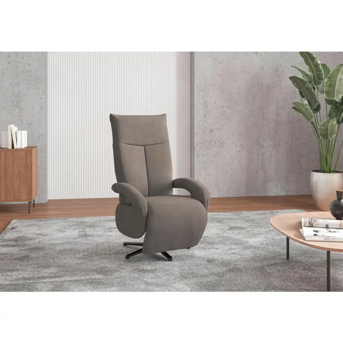 Bild 1 von Sit & More Sessel, Schlamm, Textil, 74x112x82 cm, Goldenes M, Oeko-Tex® Standard 100, Made in Europe, DGM-Klimapakt, Sitzfläche 360° drehbar, gepolsterte Armlehnen, Wohnzimmer, Sessel, Sonstige Se