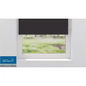 Verdunkelungsrollo, Schwarz, Textil, 90x190 cm, Länge universell einstellbar, Wohntextilien, Rollos & Jalousien, Rollos