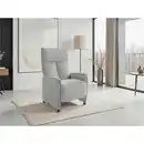 Bild 1 von Sit & More Relaxsessel TV Cremona Comfort E S1, Silber, Textil, 76x110x84 cm, Goldenes M, Oeko-Tex® Standard 100, Made in Europe, DGM-Klimapakt, Relaxfunktion, Liegefunktion, gepolsterte Armlehnen,