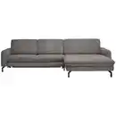 Bild 1 von Carryhome Ecksofa, Anthrazit, Textil, 3-Sitzer, Ottomane rechts, L-Form, 302x178 cm, Goldenes M, Made in EU, Stoffauswahl, seitenverkehrt erhältlich, Bettfunktion Hocker Rücken echt, Wohnzimmer, So
