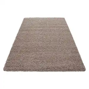 Hochflorteppich Life Beige Beige/Braun ca. 300x400cm, Braun, Beige