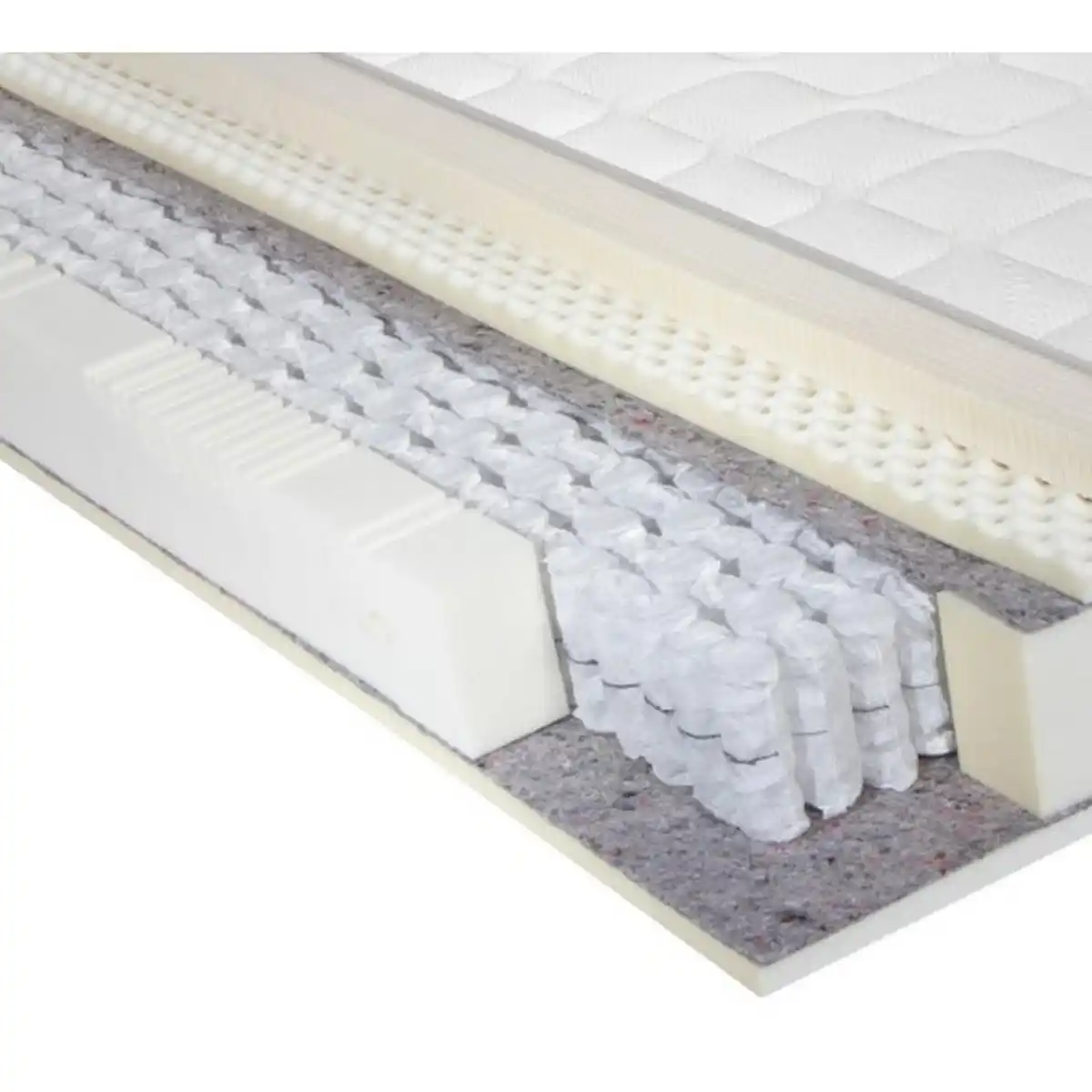 Bild 1 von Novel Taschenfederkernmatratze, Weiß, Textil, H5, Füllung: Vlies, rechteckig, 140x200 cm, Made in Germany, Härtegradauswahl, Über- und Sondergrößen erhältlich, Bezug abnehmbar/waschbar, atmung