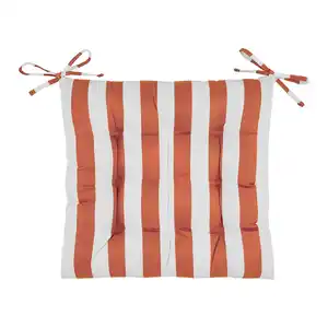 Sitzkissen Amore Streif Orange/Weiß ca. 45x45cm, Orange, Weiß