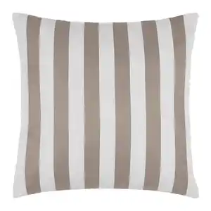Outdoor-Kissen Amore Streif Weiß/Beige ca. 45x45cm, Weiß, Beige