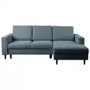 Bild 1 von Mid.you Ecksofa, Dunkelgrau, Textil, Buche, Hartholz, 3-Sitzer, Füllung: Polyurethan (Pur), Silikon, Ottomane rechts, L-Form, 230x145 cm, Made in EU, Liegefunktion, seitenverkehrt erhältlich, Rück