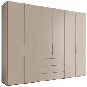 Dieter Knoll Drehtürenschrank Gerino, Elfenbein, Holzwerkstoff, 6 Fächer, 3 Schublade(n) Schubladen, 298x222x63 cm, Blauer Engel, BQ - Bündnis für Qualität, Made in Germany, Dgm, DGM-Klimapakt,