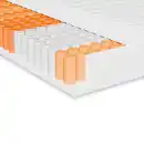 Bild 1 von Xora Taschenfederkernmatratze, Weiß, Textil, H2, Füllung: Polyester, Polyethersulfon (Pes), rechteckig, 180x200 cm, Oeko-Tex® Standard 100, Bezug abnehmbar/waschbar, für Hausstauballergiker geeig