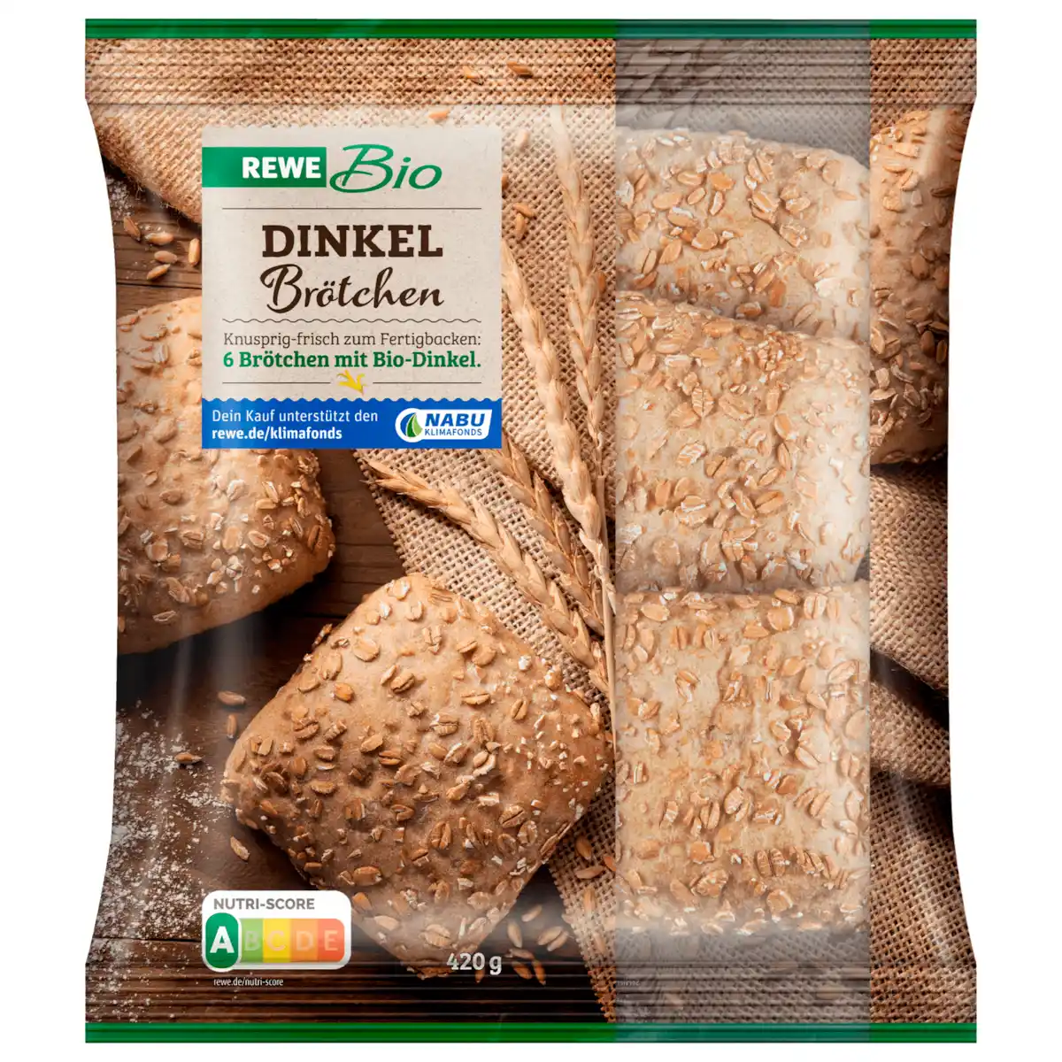 Bild 1 von REWE Bio Dinkelbrötchen 6 Stück 420g