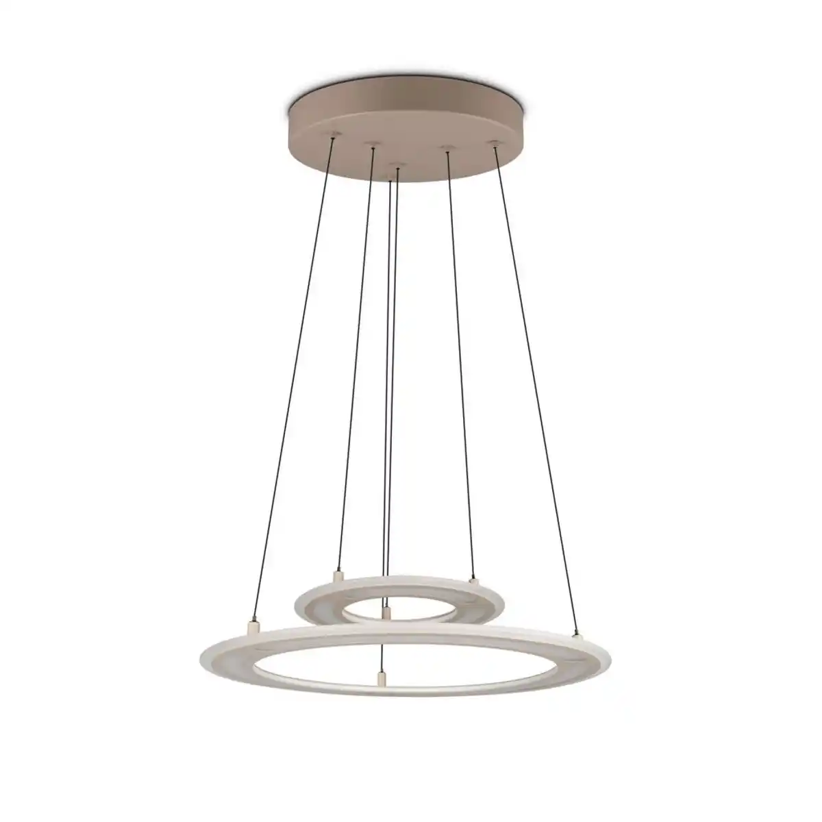 Bild 1 von Trio Leuchten Led-Hängeleuchte Cromer, Grau, Beige, Metall, 200 cm, Farben fixierbar, Farbtemperaturwechsler, Lampen & Leuchten, Innenbeleuchtung, Hängelampen, Pendelleuchten