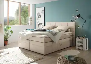 Boxspringbett Tacoma 3 inkl. Topper ca. 180x200 cm Sandf., Sandfarben