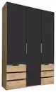 Bild 1 von Drehtürenschrank Level 36A B: 150 cm Graphit/Eiche Dekor, Graphitfarben, Eichefarben