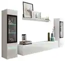 Bild 1 von Wohnwand Vera 4-tlg. ca. 240x130 cm Weiß, Weiß Hochglanz